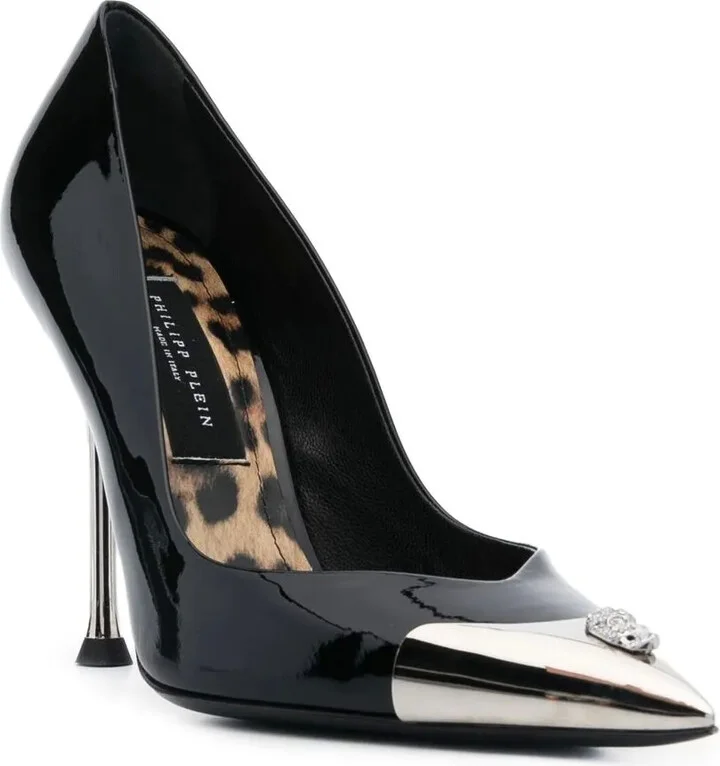 Decollete crystal skull 110mm pumps - Image 2