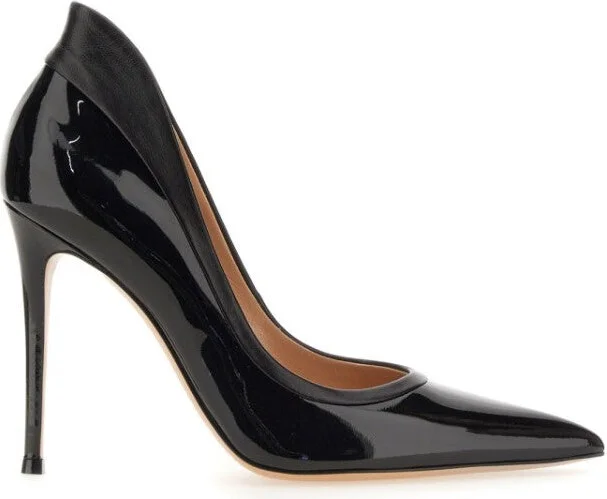Dècolleté Tuxedo With Glossy Leather Finish
