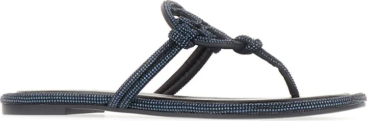 Decorated Leather Miller Sandals - Image 2