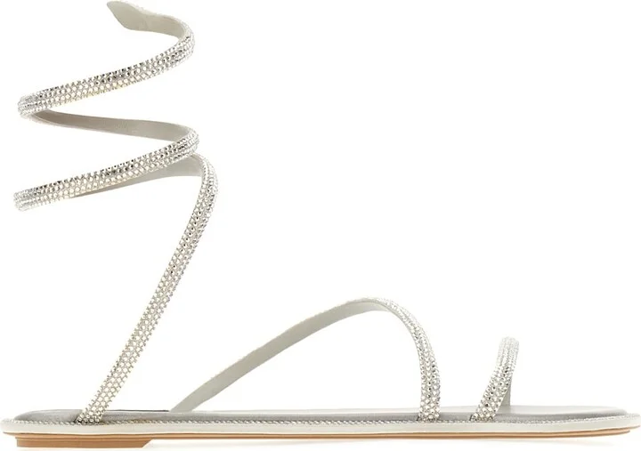 Decorated Satin Cleo Sandals