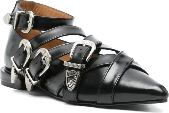 Decorative-Buckle Ballet Flats - Image 2