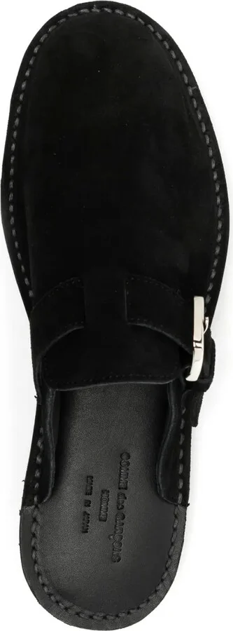 Decorative-Buckle Leather Slides - Image 4