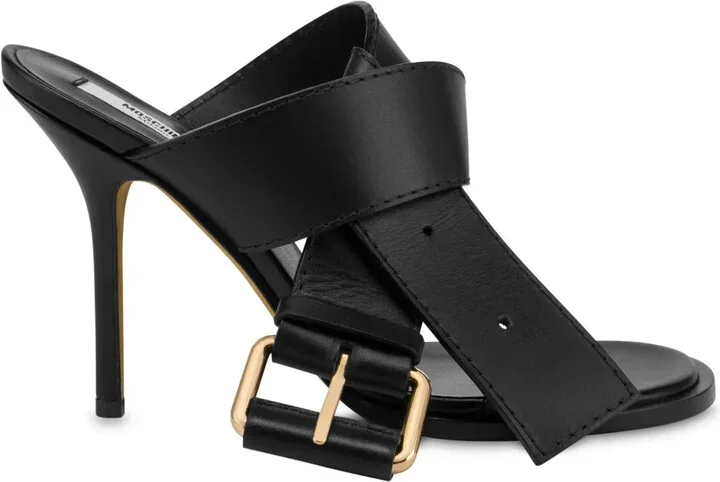Decorative-Buckle Mules