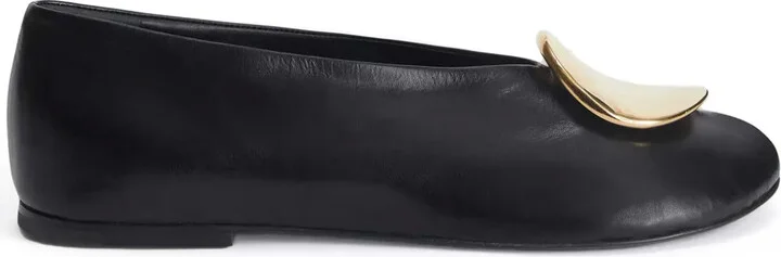 Decorative-Plaque Ballerina Shoes