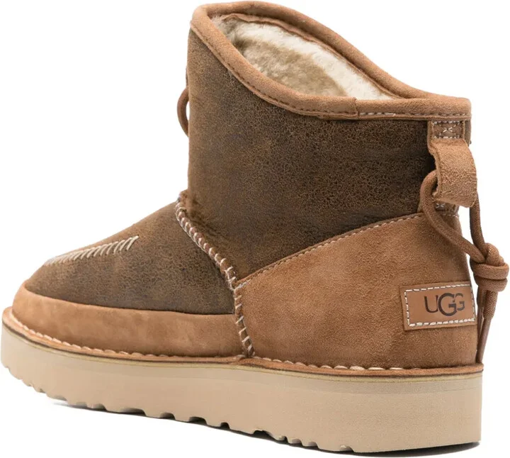 Decorative-Stitching Leather Boots - Image 3