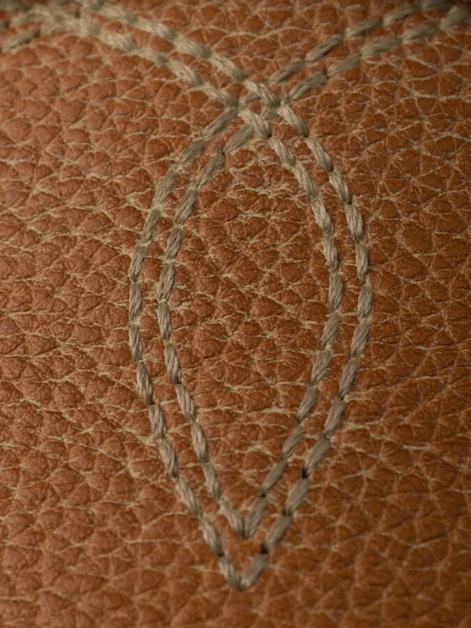 Decorative-Stitching Leather Low-Top Sneakers - Image 4