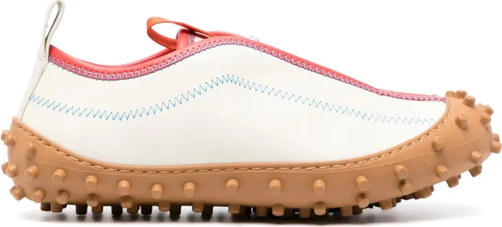 Decorative-Stitching Round-Toe Sneakers