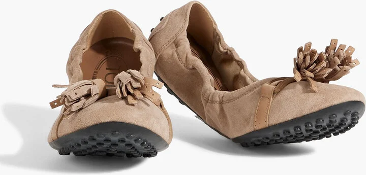 Dee tassel-embellished suede ballet flats - Image 2