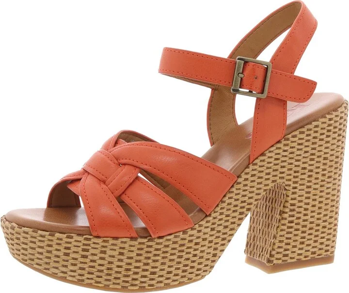DEE Womens Buckle Block Heels