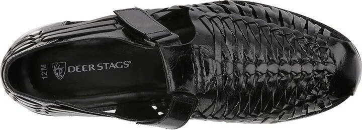 Deer Stags Bamboo2 Huarache Men's Slip-on Dress Shoes Black Leather : 7 M (D) - Image 3
