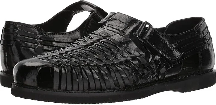 Deer Stags Bamboo2 Huarache Men's Slip-on Dress Shoes Black Leather : 7 M (D)