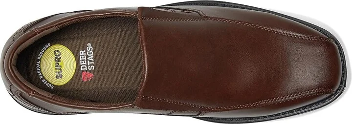 Deer Stags Elate Men's Slip on Shoes Dark Brown : 8 M, Leather - Image 2