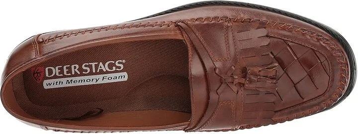 Deer Stags Herman Tassel Loafer Men's Slip-on Dress Shoes Cognac Simulated Leather : 8 M (D) - Image 3