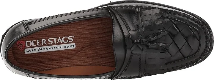 Deer Stags Herman Tassel Loafer Men's Slip-on Dress Shoes Jet Black Simulated Leather : 8 M (D) - Image 3