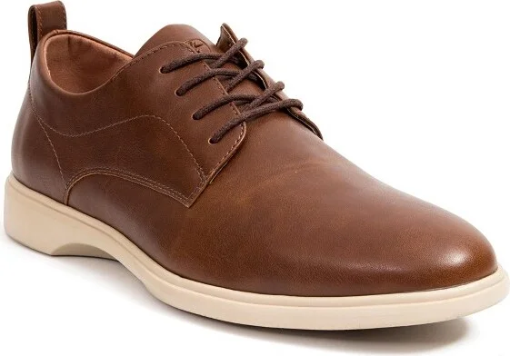Deer Stags Lisbon Mens S.U.P.R.O. Sock Dress Oxford - Brown - 10.5 Medium
