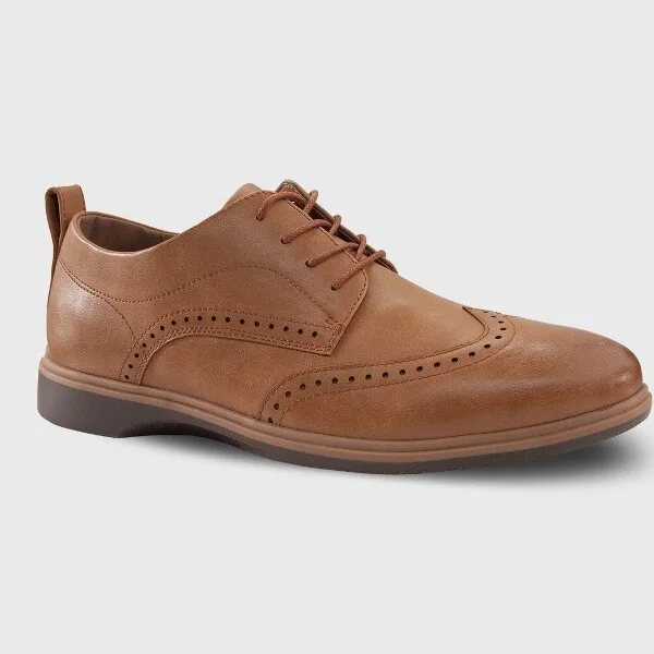 Deer Stags Mens Delgado SUPRO Comfort Wingtip Dress Oxford - Honey - 13 Wide
