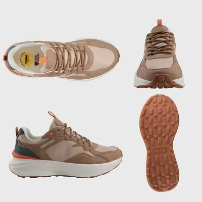 Deer Stags Mens Gravity SUPRO INSIDE Cushioned Fashion Sneaker - Taupe/Lt Taupe - 9 Wide - Image 2
