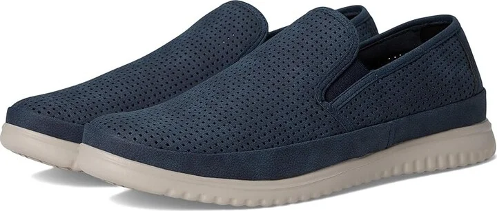 Deer Stags Montauk Men's Shoes Navy : 8 W (3E), Faux Leather