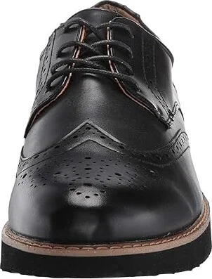 Deer Stags Walkmaster Wing Tip Oxford Men's Shoes Black : 8 M (D), Leather - Image 6