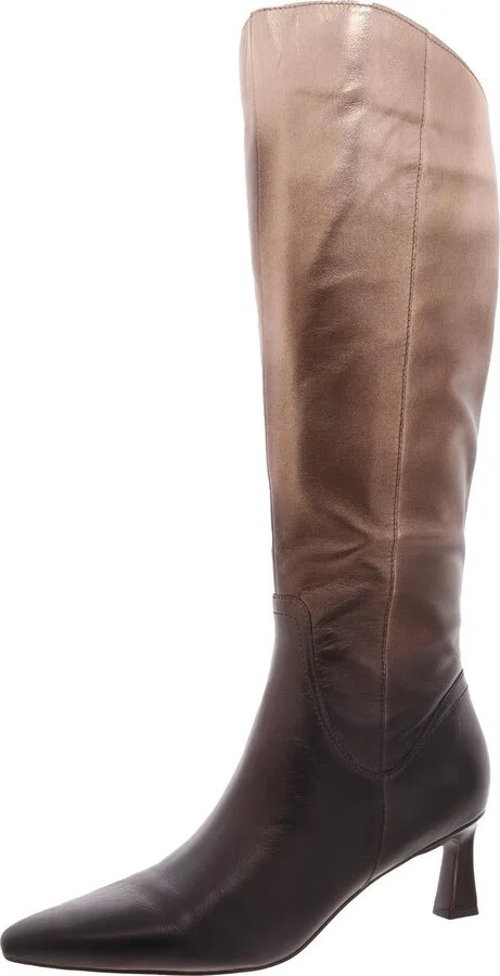 Deesha Ombre Womens Zipper Leather Knee-High Boots