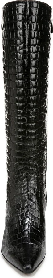 Deesha Pointed Toe Knee High Kitten Heel Boot - Image 4