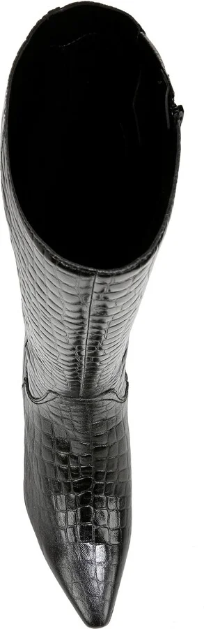 Deesha Pointed Toe Knee High Kitten Heel Boot - Image 5