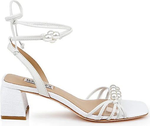 Dejah Pearl Ankle-Tie Low Block Sandals - Image 3