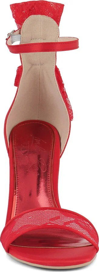 Delancy Lace Bow Satin Stiletto Sandal - Image 3