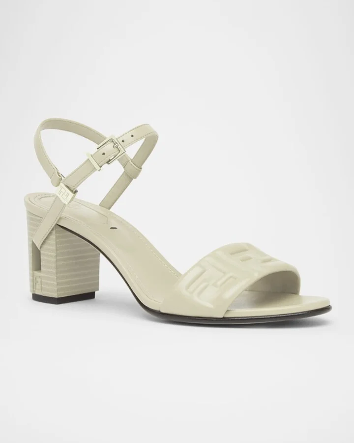 Delfina FF Leather Block-Heel Sandals - Image 7
