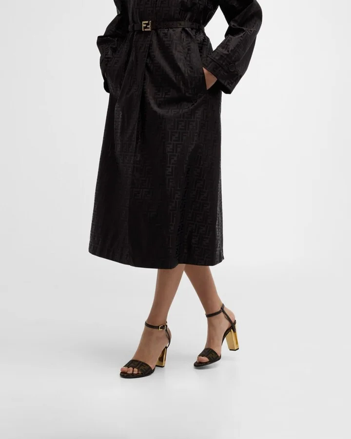 Delfina FF Metallic-Heel Sandals - Image 3