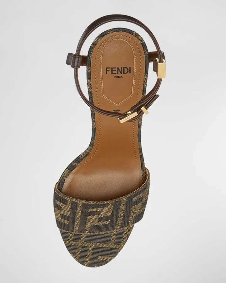 Delfina FF Metallic-Heel Sandals - Image 7