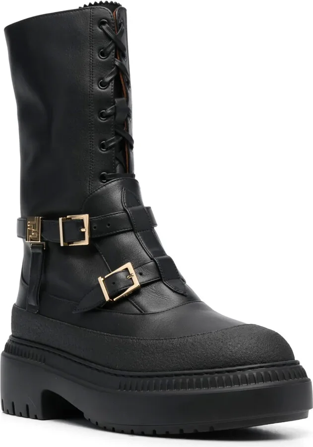 Delfina leather biker boots - Image 2