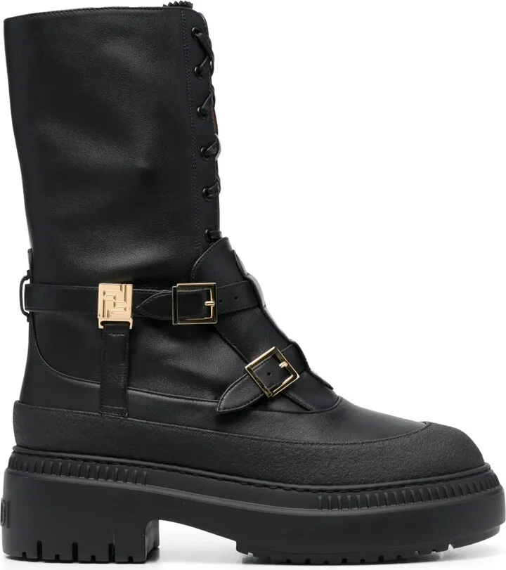 Delfina leather biker boots