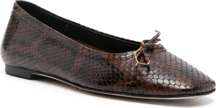Delfina snakeskin-effect ballerina shoes - Image 2