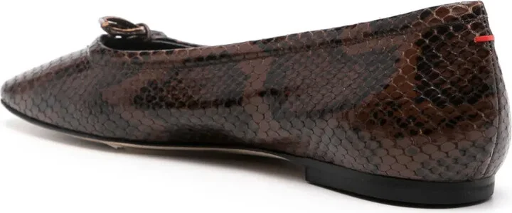 Delfina snakeskin-effect ballerina shoes - Image 3