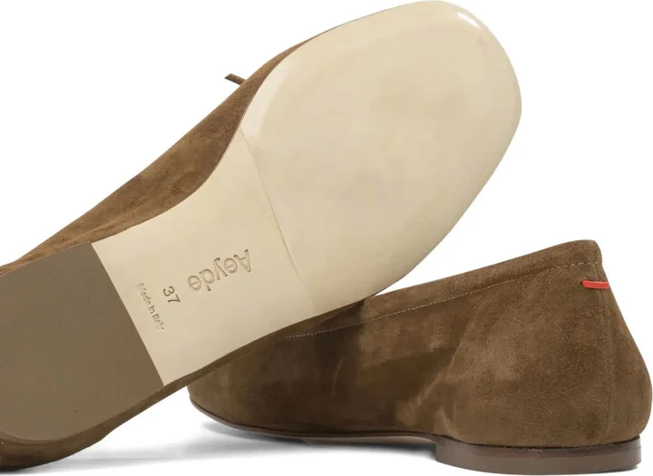 Delfina suede bow ballet flats - Image 5