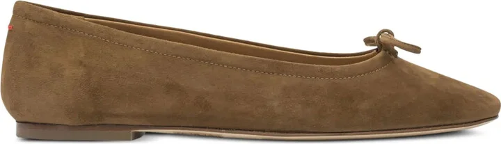 Delfina suede bow ballet flats