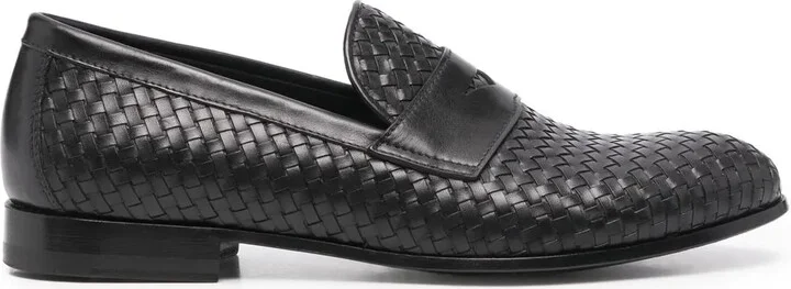 Delfina woven leather loafers