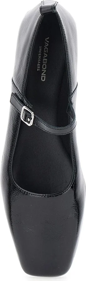 'delia' Black Ballerinas With Adjustable Strap In Shiny Leather Woman - Image 4