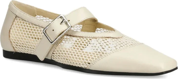 Delia buckle-fastening mesh ballet flats - Image 2