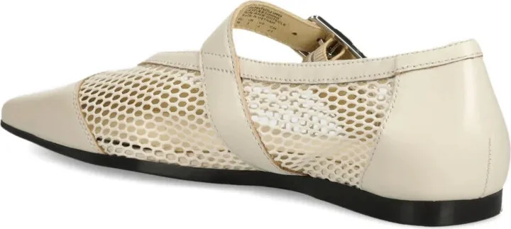 Delia buckle-fastening mesh ballet flats - Image 3