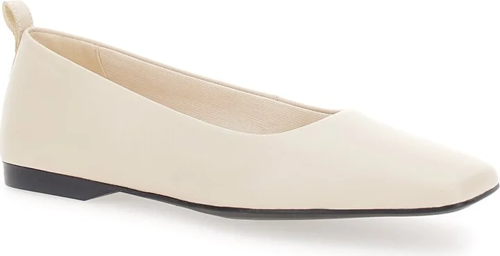 'delia' Off-white Ballet Flats With Squared Toe In Leather Woman - Image 2