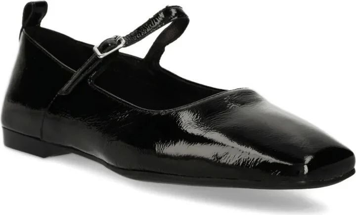 Delia patent-leather buckled ballet flats - Image 2