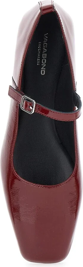 'delia' Red Ballerinas With Adjustable Strap In Shiny Leather Woman - Image 4