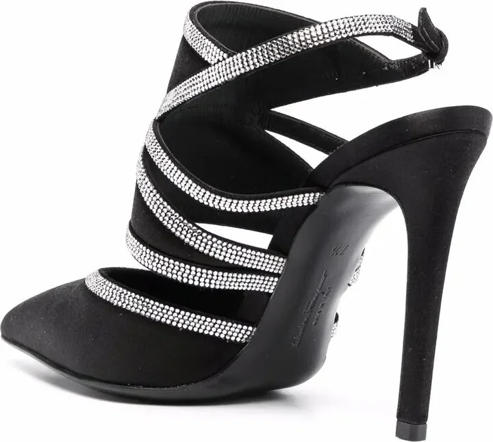 Delianne crystal-embellished slingback 105mm pumps - Image 3