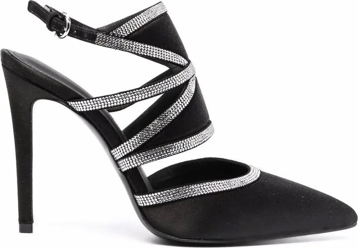 Delianne crystal-embellished slingback 105mm pumps
