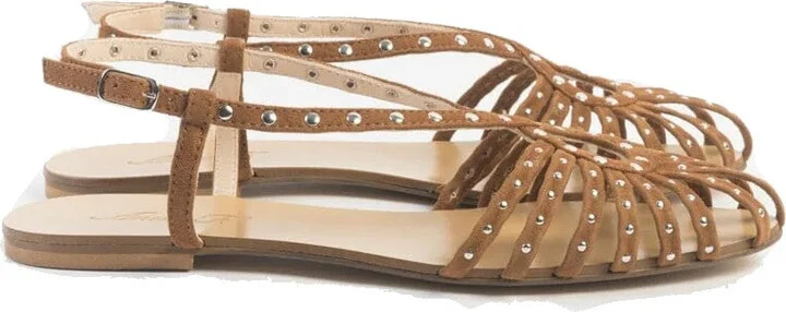 Delicate Strappy Sandal With Metallic Accents