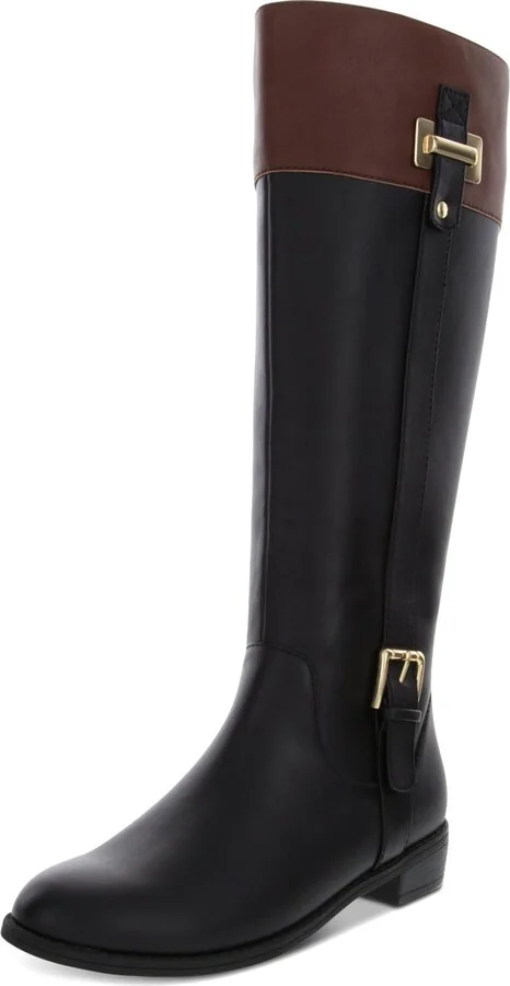 Deliee 2 Womens Faux Leather Riding Boots