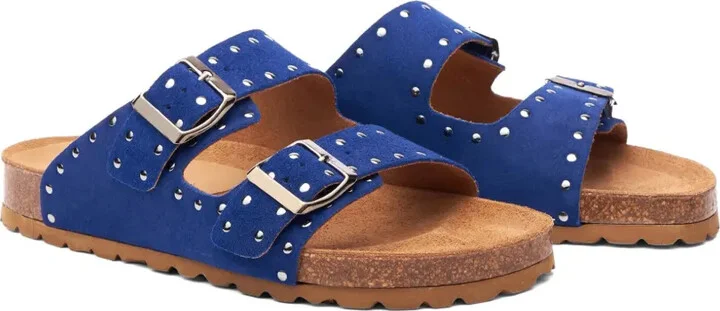 Delilah stud-embellished suede slides - Image 2