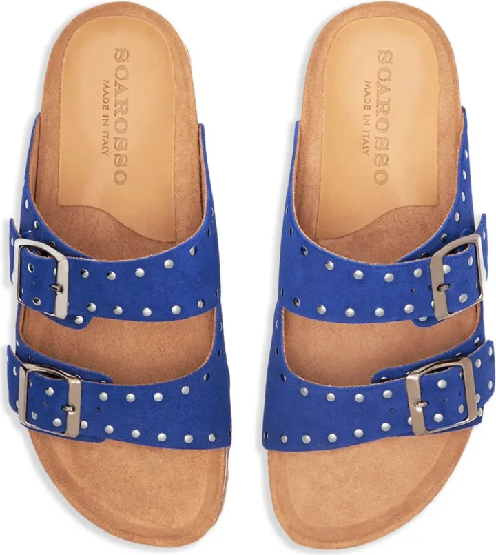 Delilah stud-embellished suede slides - Image 3